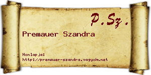 Premauer Szandra névjegykártya